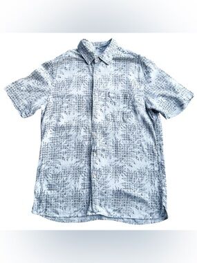 Tasso Elba Silk Blend Hawaiian Shirt Size Medium